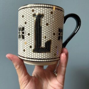 Anthropologie bistro tile mug